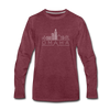 Omaha, Nebraska Long Sleeve T-Shirt - Skylines Unisex Omaha Long Sleeve Shirt - heather burgundy