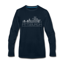 Pittsburgh, Pennsylvania Long Sleeve T-Shirt - Skylines Unisex Pittsburgh Long Sleeve Shirt - deep navy
