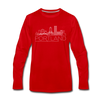 Portland, Oregon Long Sleeve T-Shirt - Skylines Unisex Portland Long Sleeve Shirt - red