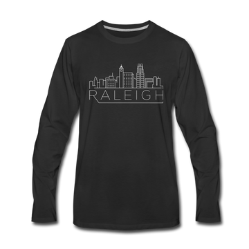 Raleigh, North Carolina Long Sleeve T-Shirt - Skylines Unisex Raleigh Long Sleeve Shirt - black