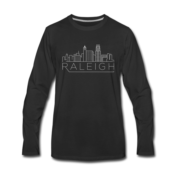 Raleigh, North Carolina Long Sleeve T-Shirt - Skylines Unisex Raleigh Long Sleeve Shirt - black