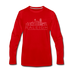 Raleigh, North Carolina Long Sleeve T-Shirt - Skylines Unisex Raleigh Long Sleeve Shirt - red