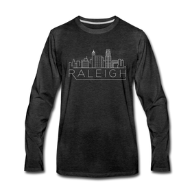 Raleigh, North Carolina Long Sleeve T-Shirt - Skylines Unisex Raleigh Long Sleeve Shirt - charcoal gray