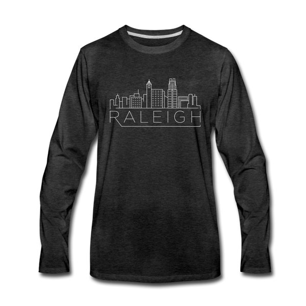 Raleigh, North Carolina Long Sleeve T-Shirt - Skylines Unisex Raleigh Long Sleeve Shirt - charcoal gray