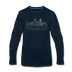 Raleigh, North Carolina Long Sleeve T-Shirt - Skylines Unisex Raleigh Long Sleeve Shirt - deep navy