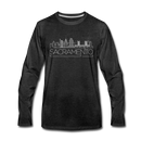 Sacramento, California Long Sleeve T-Shirt - Skylines Unisex Sacramento Long Sleeve Shirt - charcoal gray