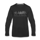 Saint Paul, Minnesota Long Sleeve T-Shirt - Skylines Unisex Saint Paul Long Sleeve Shirt - black