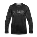 Saint Paul, Minnesota Long Sleeve T-Shirt - Skylines Unisex Saint Paul Long Sleeve Shirt - charcoal gray