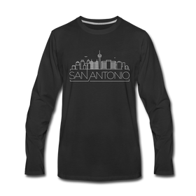 San Antonio, Texas Long Sleeve T-Shirt - Skylines Unisex San Antonio Long Sleeve Shirt - black