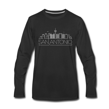 San Antonio, Texas Long Sleeve T-Shirt - Skylines Unisex San Antonio Long Sleeve Shirt - black