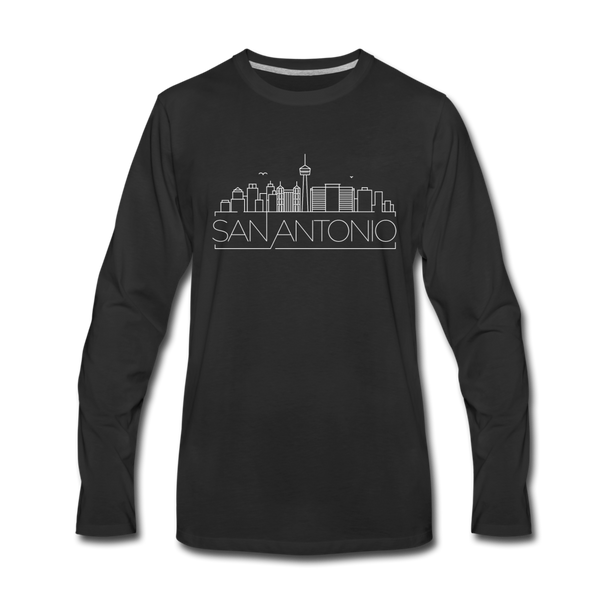 San Antonio, Texas Long Sleeve T-Shirt - Skylines Unisex San Antonio Long Sleeve Shirt - black