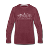 Savannah, Georgia Long Sleeve T-Shirt - Skylines Unisex Savannah Long Sleeve Shirt - heather burgundy