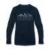 Savannah, Georgia Long Sleeve T-Shirt - Skylines Unisex Savannah Long Sleeve Shirt - deep navy