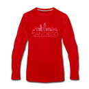 San Diego, California Long Sleeve T-Shirt - Skylines Unisex San Diego Long Sleeve Shirt - red