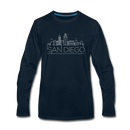 San Diego, California Long Sleeve T-Shirt - Skylines Unisex San Diego Long Sleeve Shirt - deep navy