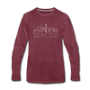 Seattle, Washington Long Sleeve T-Shirt - Skylines Unisex Seattle Long Sleeve Shirt - heather burgundy