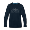 Seattle, Washington Long Sleeve T-Shirt - Skylines Unisex Seattle Long Sleeve Shirt - deep navy
