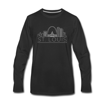 St. Louis, Missouri Long Sleeve T-Shirt - Skylines Unisex St. Louis Long Sleeve Shirt - black