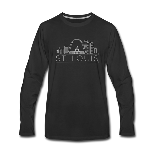 St. Louis, Missouri Long Sleeve T-Shirt - Skylines Unisex St. Louis Long Sleeve Shirt - black