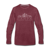Tampa, Florida Long Sleeve T-Shirt - Skylines Unisex Tampa Long Sleeve Shirt - heather burgundy