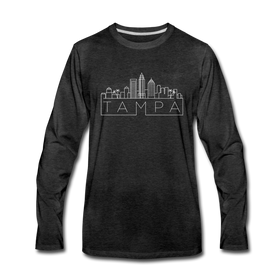 Tampa, Florida Long Sleeve T-Shirt - Skylines Unisex Tampa Long Sleeve Shirt - charcoal gray