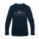 Tampa, Florida Long Sleeve T-Shirt - Skylines Unisex Tampa Long Sleeve Shirt - deep navy