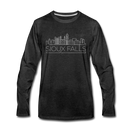 Sioux Falls, South Dakota Long Sleeve T-Shirt - Skylines Unisex Sioux Falls Long Sleeve Shirt - charcoal gray