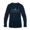 Washington DC Long Sleeve T-Shirt - Skylines Unisex Washington DC Long Sleeve Shirt - deep navy