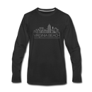 Virginia Beach, Virginia Long Sleeve T-Shirt - Skylines Unisex Virginia Beach Long Sleeve Shirt - black