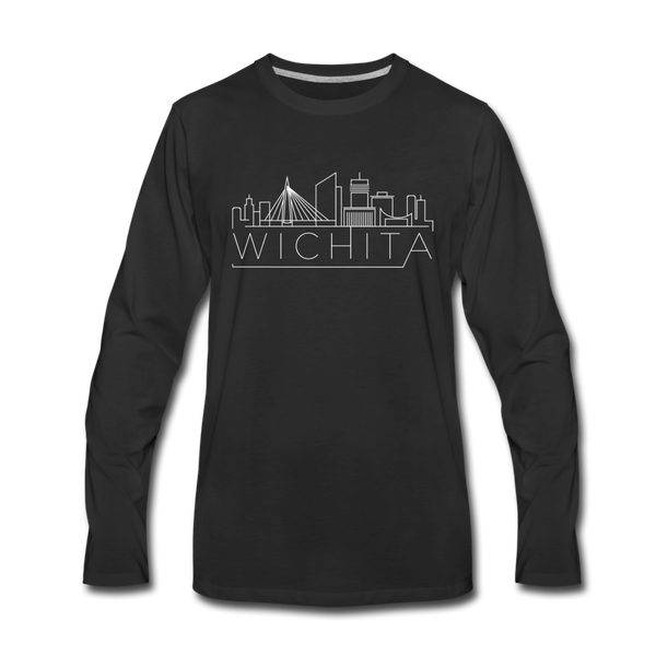 Wichita, Kansas Long Sleeve T-Shirt - Skylines Unisex Wichita Long Sleeve Shirt - black