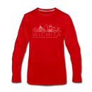 Wichita, Kansas Long Sleeve T-Shirt - Skylines Unisex Wichita Long Sleeve Shirt - red