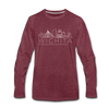 Wichita, Kansas Long Sleeve T-Shirt - Skylines Unisex Wichita Long Sleeve Shirt - heather burgundy