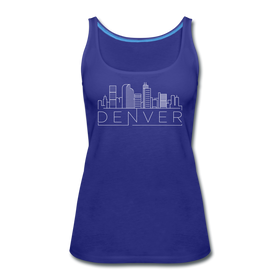 Denver, Colorado Women’s Tank Top - Skyline Women’s Denver Tank Top - royal blue
