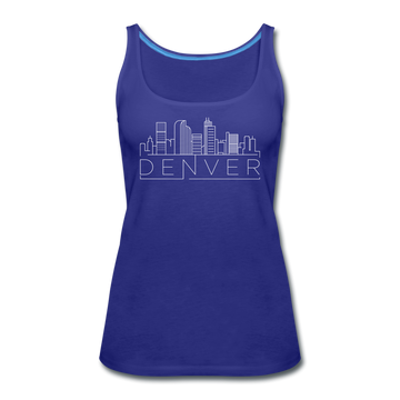 Denver, Colorado Women’s Tank Top - Skyline Women’s Denver Tank Top - royal blue