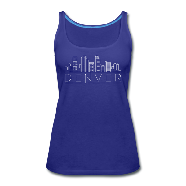 Denver, Colorado Women’s Tank Top - Skyline Women’s Denver Tank Top - royal blue