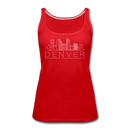Denver, Colorado Women’s Tank Top - Skyline Women’s Denver Tank Top - red
