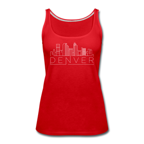 Denver, Colorado Women’s Tank Top - Skyline Women’s Denver Tank Top - red