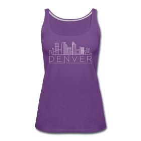 Denver, Colorado Women’s Tank Top - Skyline Women’s Denver Tank Top - purple