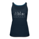 Denver, Colorado Women’s Tank Top - Skyline Women’s Denver Tank Top - deep navy
