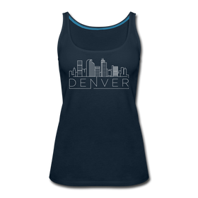 Denver, Colorado Women’s Tank Top - Skyline Women’s Denver Tank Top - deep navy