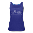 Albuquerque, New Mexico Women’s Tank Top - Skyline Women’s Albuquerque Tank Top - royal blue