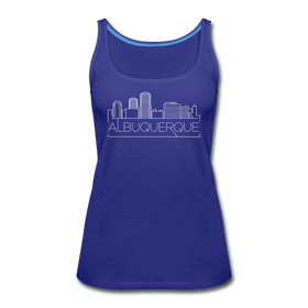 Albuquerque, New Mexico Women’s Tank Top - Skyline Women’s Albuquerque Tank Top - royal blue