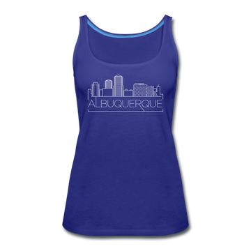 Albuquerque, New Mexico Women’s Tank Top - Skyline Women’s Albuquerque Tank Top - royal blue
