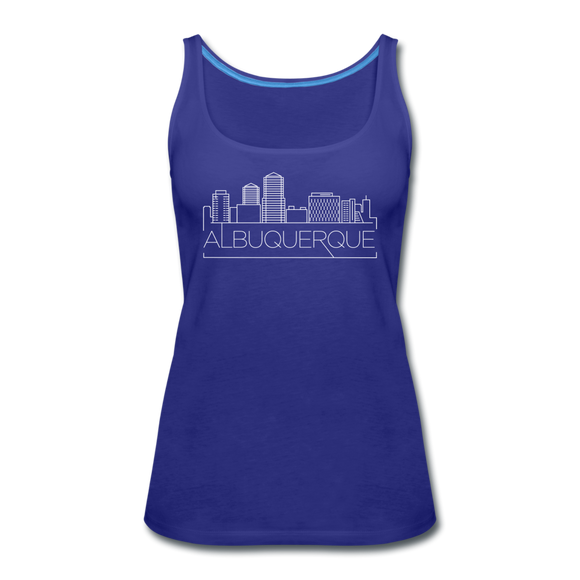 Albuquerque, New Mexico Women’s Tank Top - Skyline Women’s Albuquerque Tank Top - royal blue
