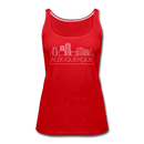 Albuquerque, New Mexico Women’s Tank Top - Skyline Women’s Albuquerque Tank Top - red