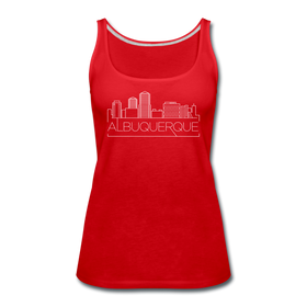Albuquerque, New Mexico Women’s Tank Top - Skyline Women’s Albuquerque Tank Top - red