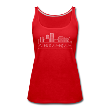 Albuquerque, New Mexico Women’s Tank Top - Skyline Women’s Albuquerque Tank Top - red