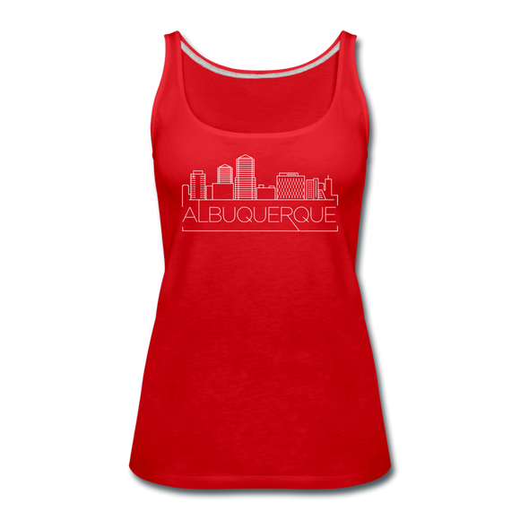 Albuquerque, New Mexico Women’s Tank Top - Skyline Women’s Albuquerque Tank Top - red