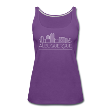 Albuquerque, New Mexico Women’s Tank Top - Skyline Women’s Albuquerque Tank Top - purple