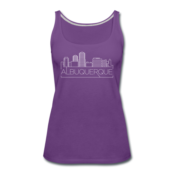 Albuquerque, New Mexico Women’s Tank Top - Skyline Women’s Albuquerque Tank Top - purple